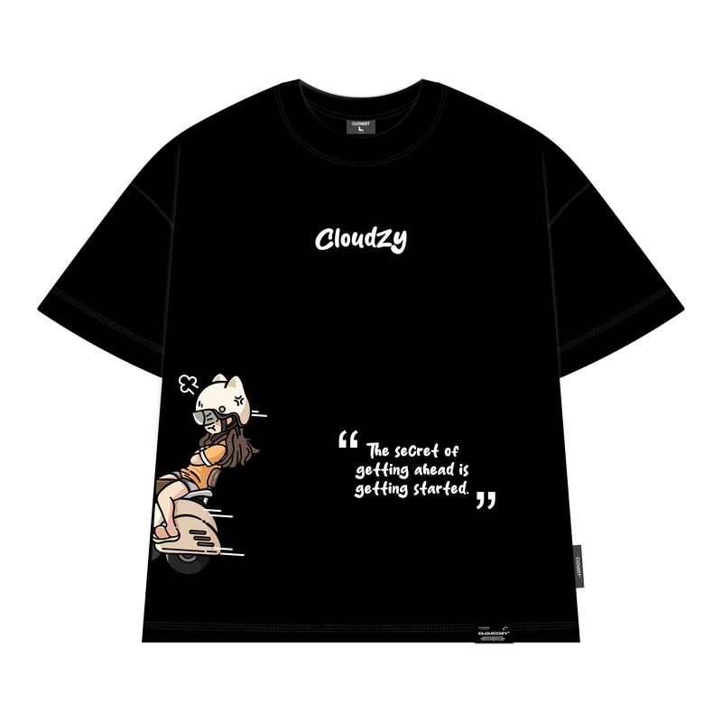Product Introduction of Áo thun boxy nam nữ oversize basic tay lỡ phông unisex form boxy rộng cổ tròn cotton cao cấp local brand CLOUDZY COUPLE 240GMS Sản phẩm 6