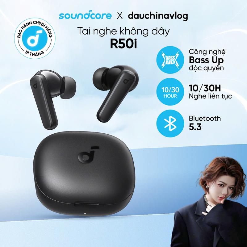 soundcore x dauchinavlog Tai nghe bluetooth soundcore R50i P20i siêu nhỏ gọn | 30 giờ phát nhạc | Chống nước IPX5 Nhét Tai Nghe Nhạc Earphone