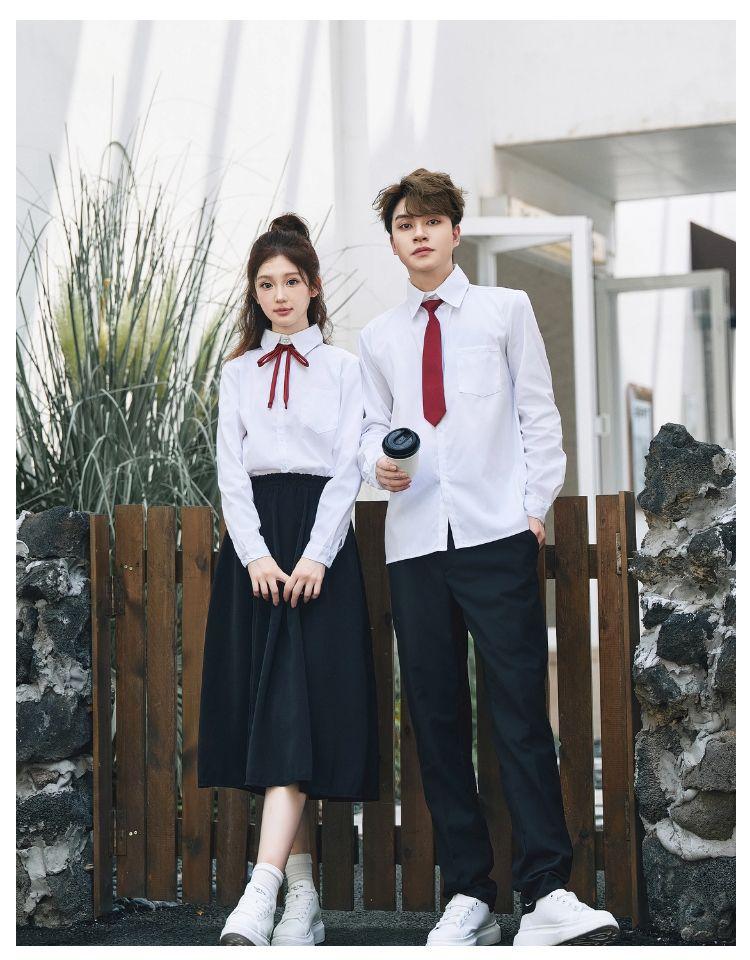 Product Introduction of British Academic Style Outfit - White Bow Blouse + Pleated Skirt Set (High School Choir Uniform, Graduation Performance Dress) 8
