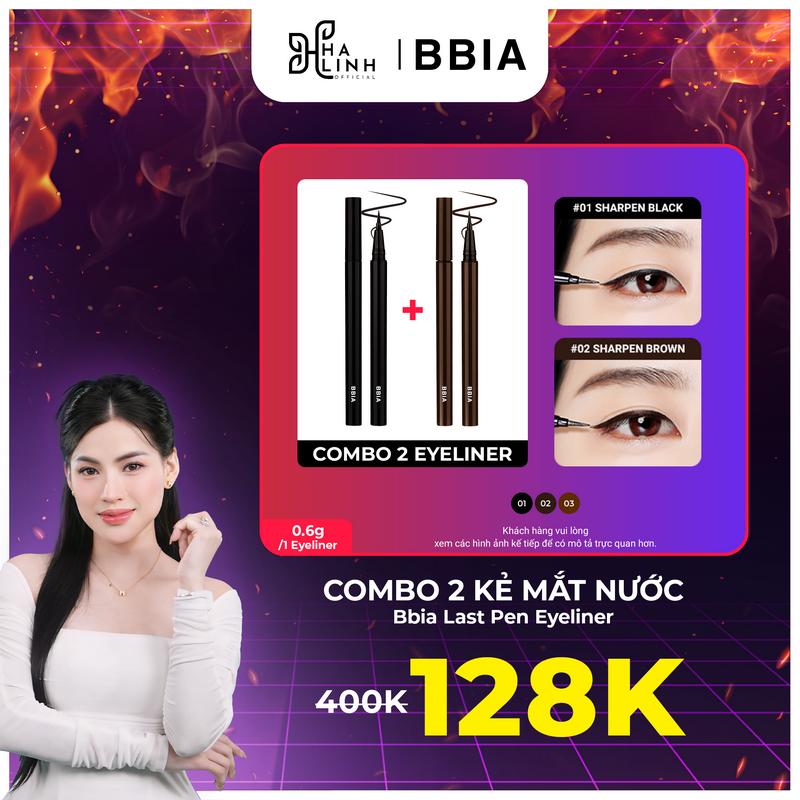 * [Võ Hà Linh x BBIA] COMBO 2 Kẻ Mắt Nước Bbia Last Pen Eyeliner (0.6g x 2)