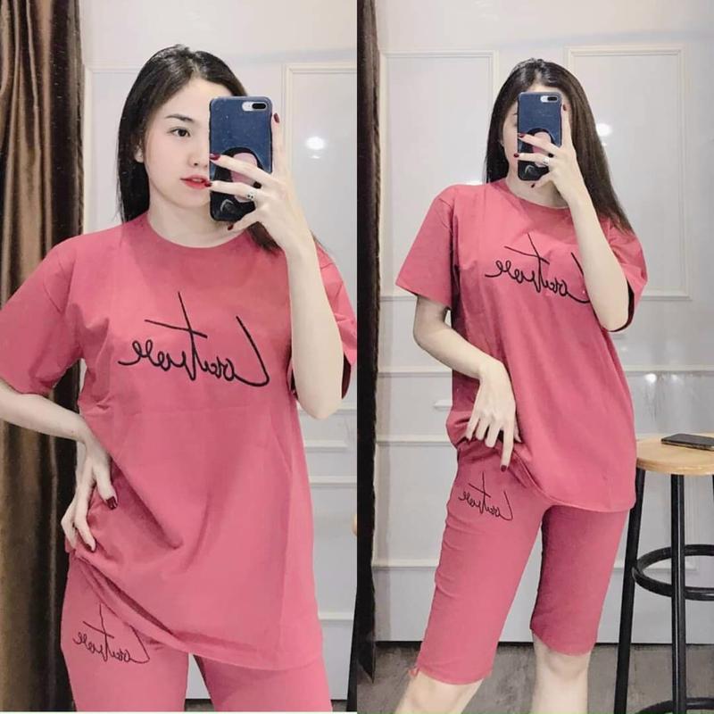 Đồ bộ mặc nhà đồ bộ nữ thêu CHỮ KÝ LỬNG chất thun cotton co giãn có bigsize Women