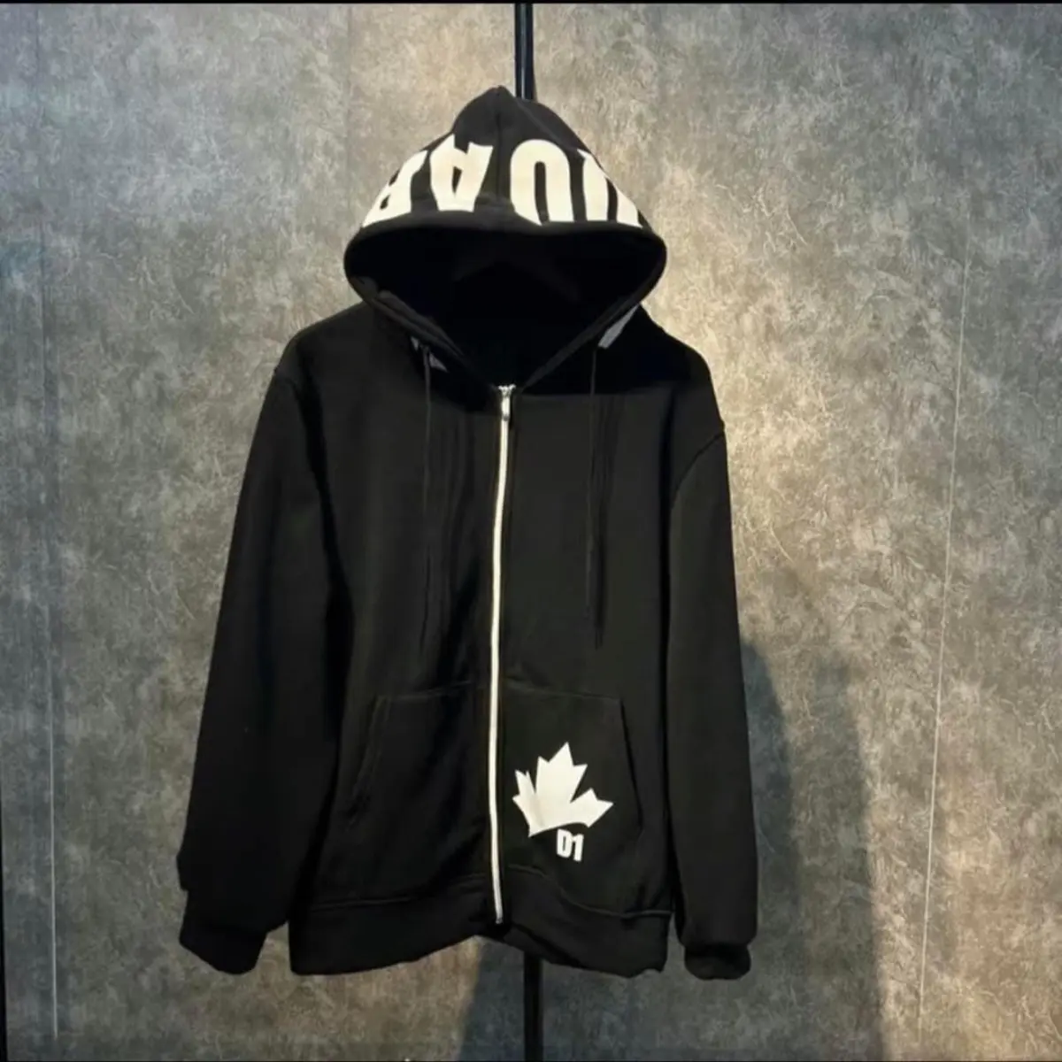ÁO HOODIE KHOÁ MŨ 2 LỚP IN DSQ ,NỈ MỀM MỊN