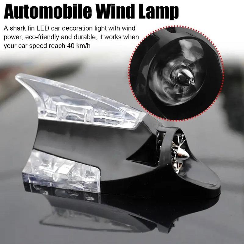 Car Wind Light Shark Fin Explosion Flashing Anti Rear Car Decorative Collision Exterior Light Z3B4 4