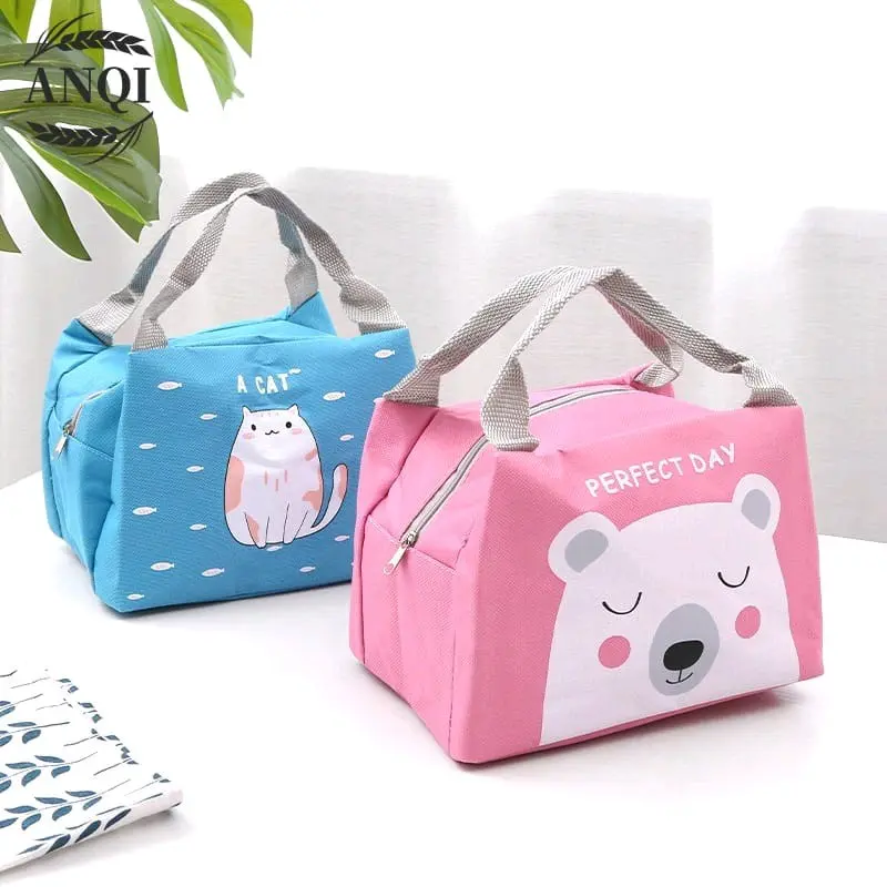 TAS BEKAL MAKANAN LOKAL BAHAN D600 BAGUS TEBAL LUNCH BAG KARAKTER 0