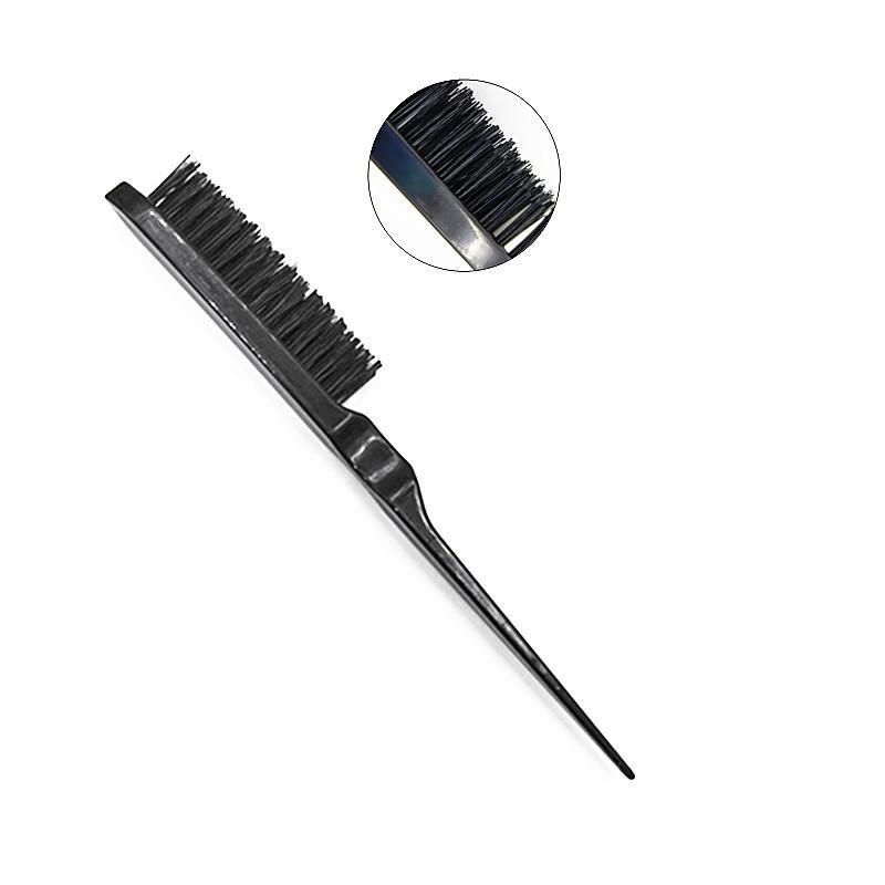 2pcs Comb Set, Pointy Tail Fine Tooth Comb And Bristle Fluffy Styling Comb with Anti Slip Handle Set, Hairdressing Comb For Women 4