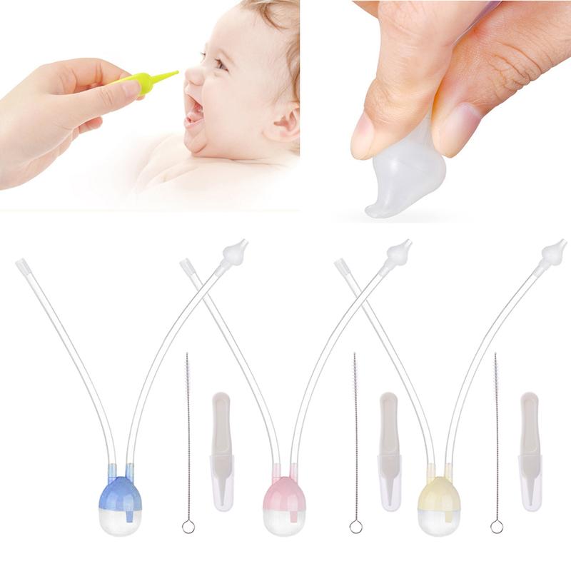3pcs/set Newborn Baby Safety Nose Cleaner Kids Vacuum Suction Nasal Aspirator Set Infants Accessories Baby Care 5