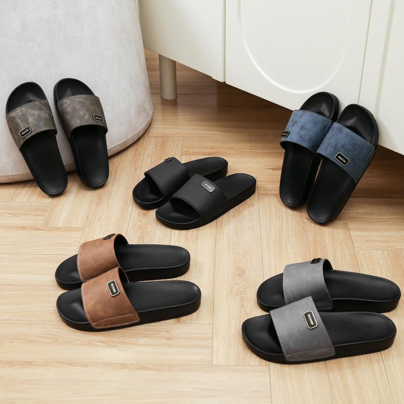 [TẶNG VỚ] Dép Nam Nữ DATINNOS Đế Đen Quai Microfiber Wat Êm Chân Ngoài Trời FULLBOX DT23 Slipper Đế Bằng Dép Quai Ngang Dép Lê dép nam