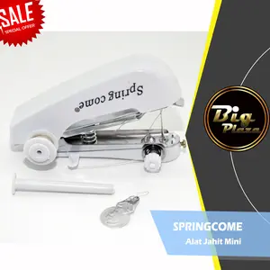Springcome Mesin Jahit Portable Mini / Mesin Jahit Tangan Spring Come Genggam Alat