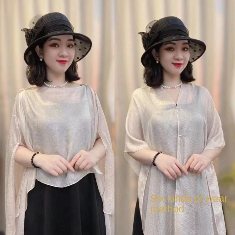 Product Introduction of New Fashion Pure Color Women Shawl Chiffon Coats Jackets Capes Cardigan Shawl Women Girls 8