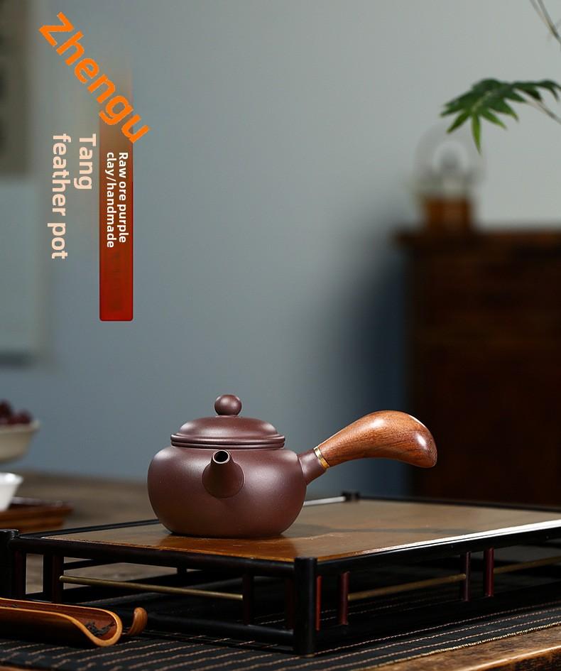 Product Introduction of # Purple Clay Pot# [Lifetime Fidelity] Yixing Purple Clay Pot Pure Handmade Famous Authentic Tea Brewing Size Capacity Yixing Original Yixing Clay Teapot Tea Set Purple Clay Handmade Vintage Tang Yu Pot Household 2