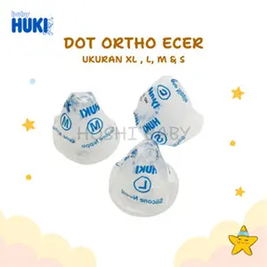 HBK Huki Baby Nipple Dot Gepeng Silicone Karet Orthodontic Ecer isi 1