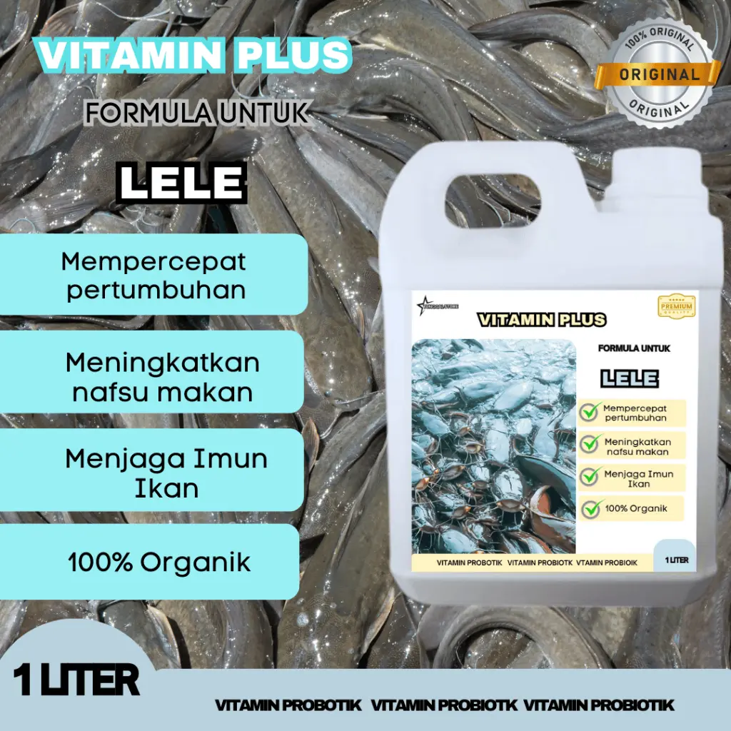 VITAMIN PLUS IKAN LELE. VITAMIN IKAN LELE AGAR CEPAT BESAR 1LITER PROBIOTIK PEMACU DAN PERANGSANG PERTUMBUHAN IKAN LELE TERMURAH DAN TERJAMIN PRODUK ORIGINAL
