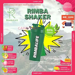 SHAKER RIMBA LIFE RIMBALIFE 600 ml ORIGINAL BPA FREE Rimbawhey Rimbamass Botol Minum Gym