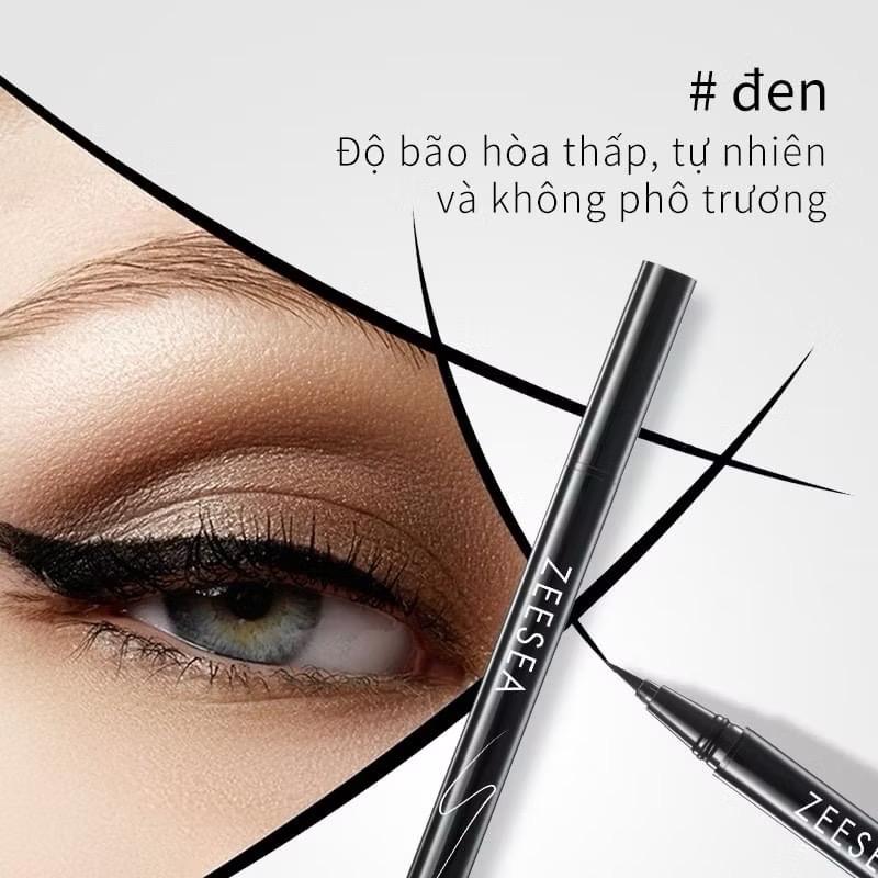 Bút Kẻ Mắt Nước Siêu Mảnh, Chống Thấm Nước, Lâu Trôi ZEESEA Black Lasting Eyeliner 0.5g Trang Điểm Son Nữ Mỹ Phẩm Cosmetic Women 4