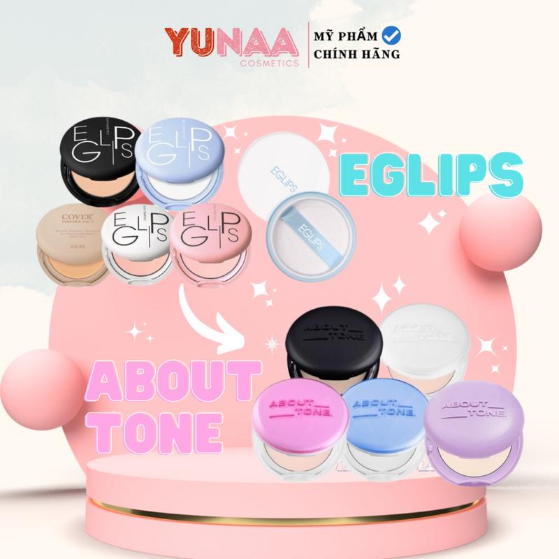 [Y103] Phấn Phủ Siêu Mịn Eglips About Tone Powder Pact - Phấn Phủ Dạng Nén Hàn Quốc
