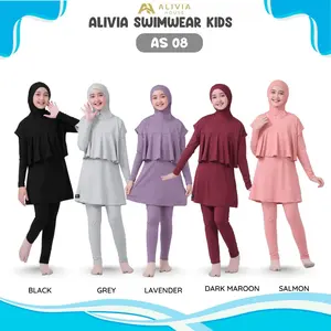 Alivia House - Alivia Swimwear Anak Remaja AS08 - Baju Renang Anak Remaja Perempuan Muslimah AS08