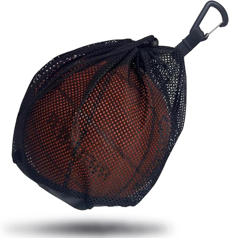 TikTok Shop Single Mesh Ball Bag Volleyball Bag with Zipper Pocket Soccer Ball Bag Basketball Bag with Quick Release Buckle Fits all Kinds of Backpacks Can be to Carry Basketball Football and Volleyba...