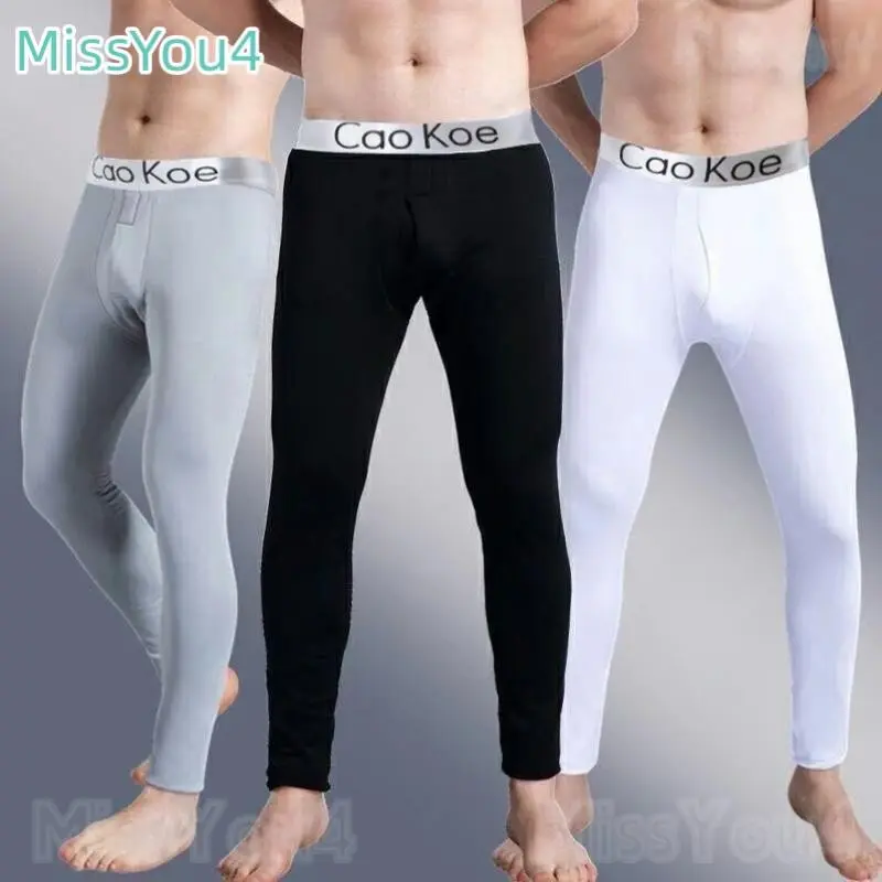 Quần Giữ Nhiệt Cho Nam, Hàng Mới Về, Màu Trơn Chất Liệu Nhung, Bó Sát Và Thoải Mái, Quần Legging Giữ Ấm