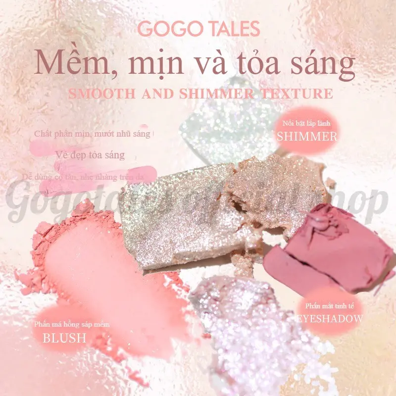 GOGO TALES - Bảng phấn mắt má tạo khối 4 in 1 Gogotales Heart Racing GT724 Trang Điểm Mỹ Phẩm Cosmetic 2