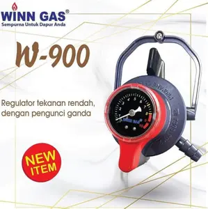 Regulator Winn Gas Tekanan Rendah W900M Meter Pengunci Ganda - W 900 M