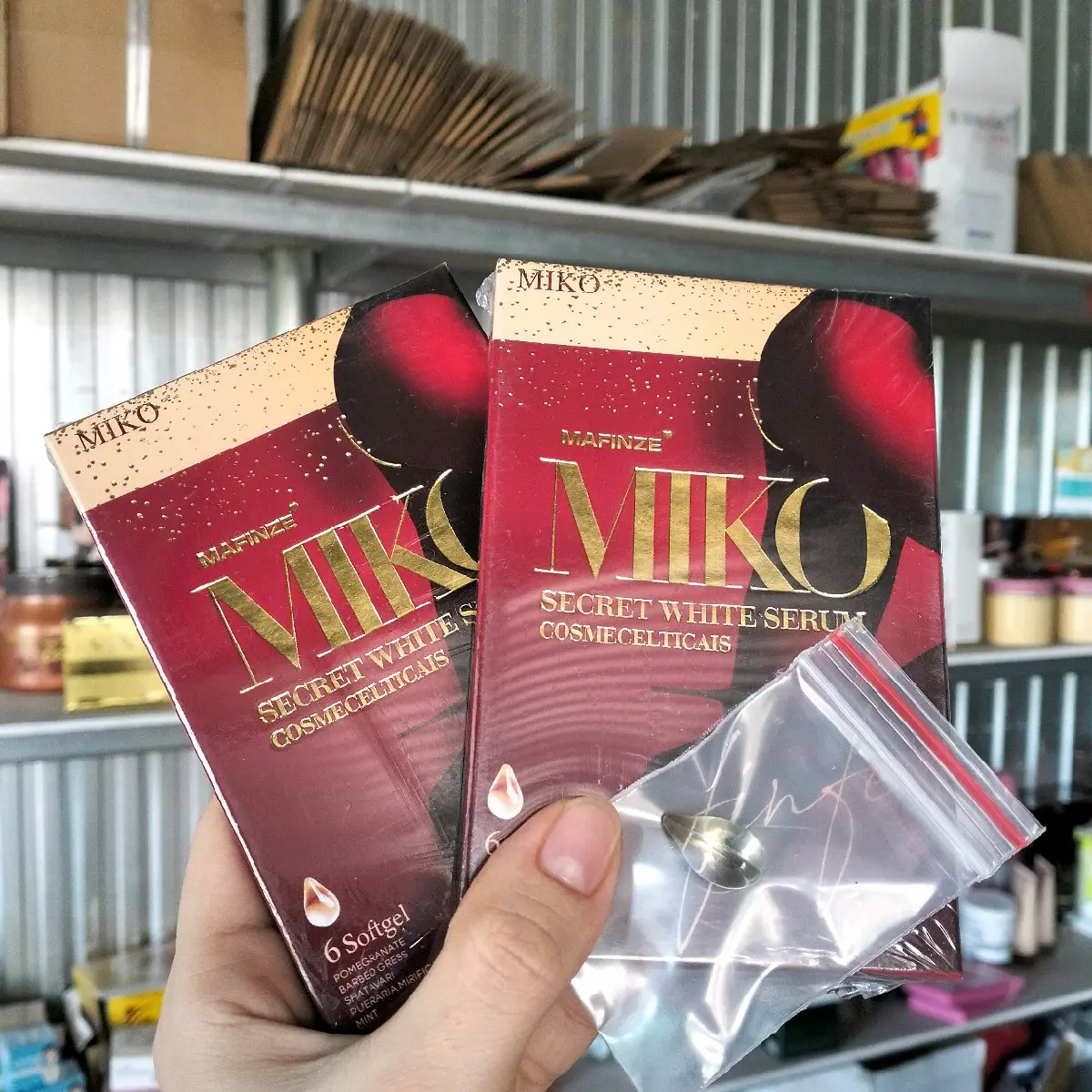 Combo 2 hop Serrum MAFINZE miko Thái Lan - mỗi hộp 6 viên hỗ trợ cấp nước dưỡng ẩm da