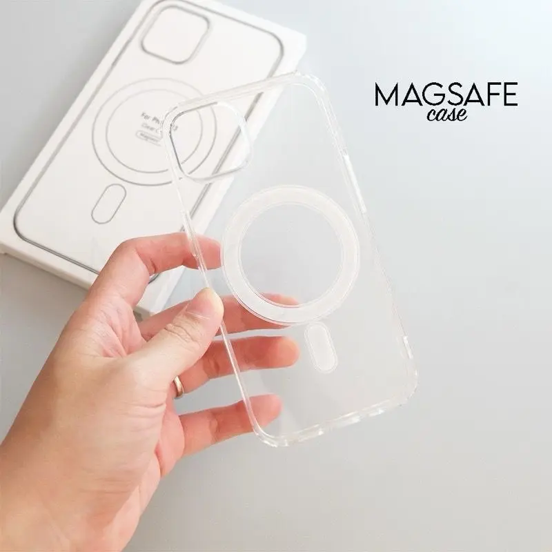 [+PACKING BOX] MAGSAF*CASE - Fullcover Anticrack on every side - For 1p 7 8 7+ 8+ XR XSMAX 11 12 13 14 15 16 PRO PROMAX PLUS casing full cover pelindung handphone Hardcase Softcase Bumper Silikon RCI194 1