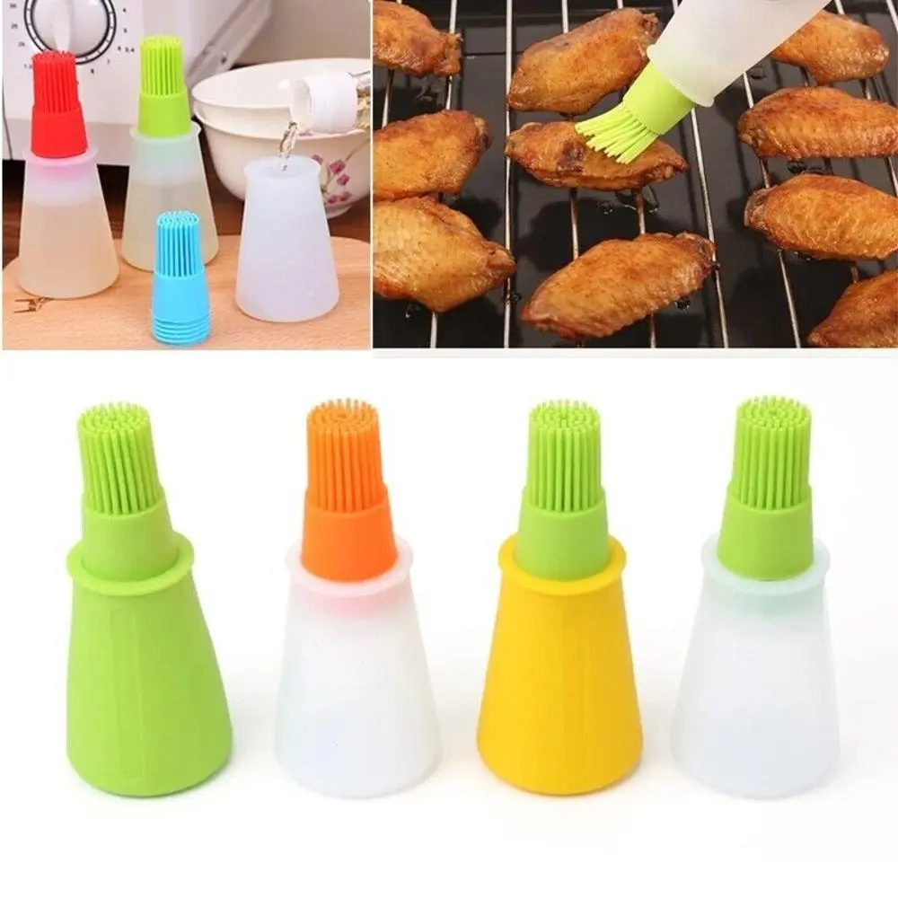 Barbecue Brush Silicone Kitchen BBQ Cooking Tools Baking Pancake Camping Home Garden BBQ Accessories Gadgets Portable Oil Bottle