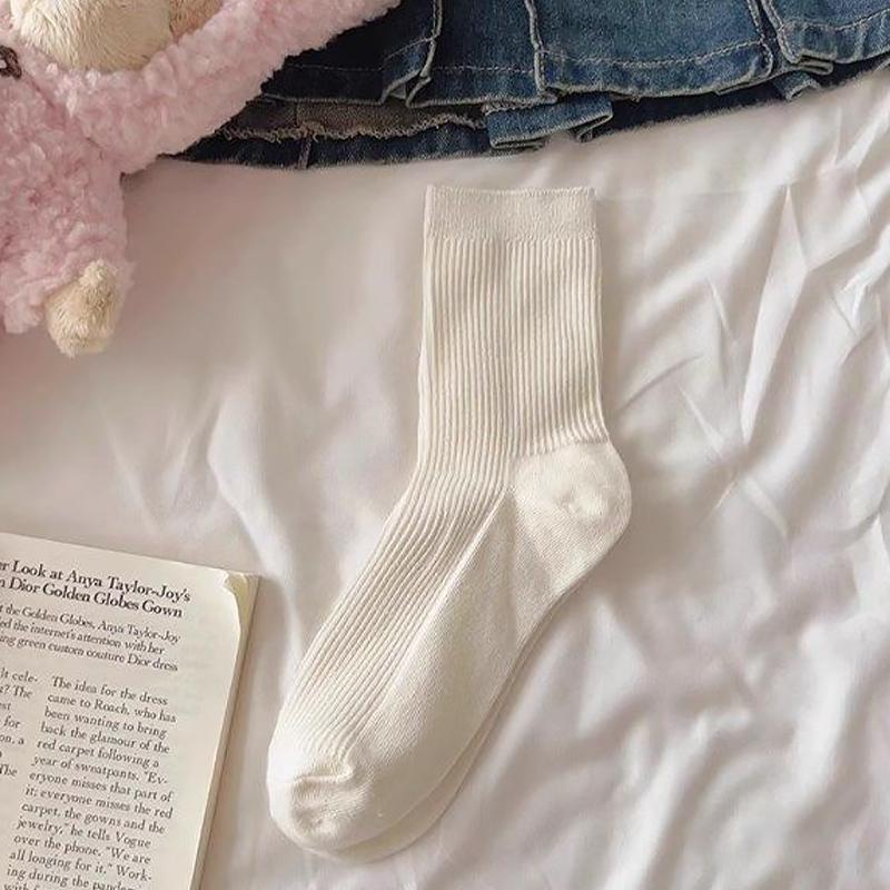 Product Introduction of Tất Lolita, 1 Đôi, Có Nơ, Ống Giữa, Phong Cách Preppy, Tất Công Chúa, Thời Trang Đường Phố JK vớ  da 24