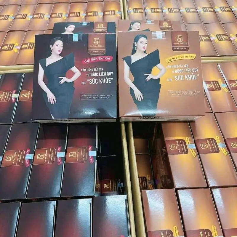 Combo 2 Hộp 2 vị cà phê laura Nhât Kim Anh Đông Trùng và Nấm Linh Chi 3