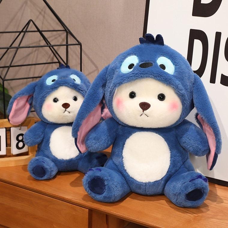 Gấu Bông Lena Cosplay Stich Xanh - Teddy Lena Cosplay Stich Tím- Thú Nhồi Bông