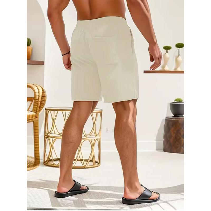 Product Introduction of 2025 Summer new solid color lace-up sweatpants corduroy simple quarter shorts men's shorts casual pants spot selu  ar  kargo mens  jeans 10