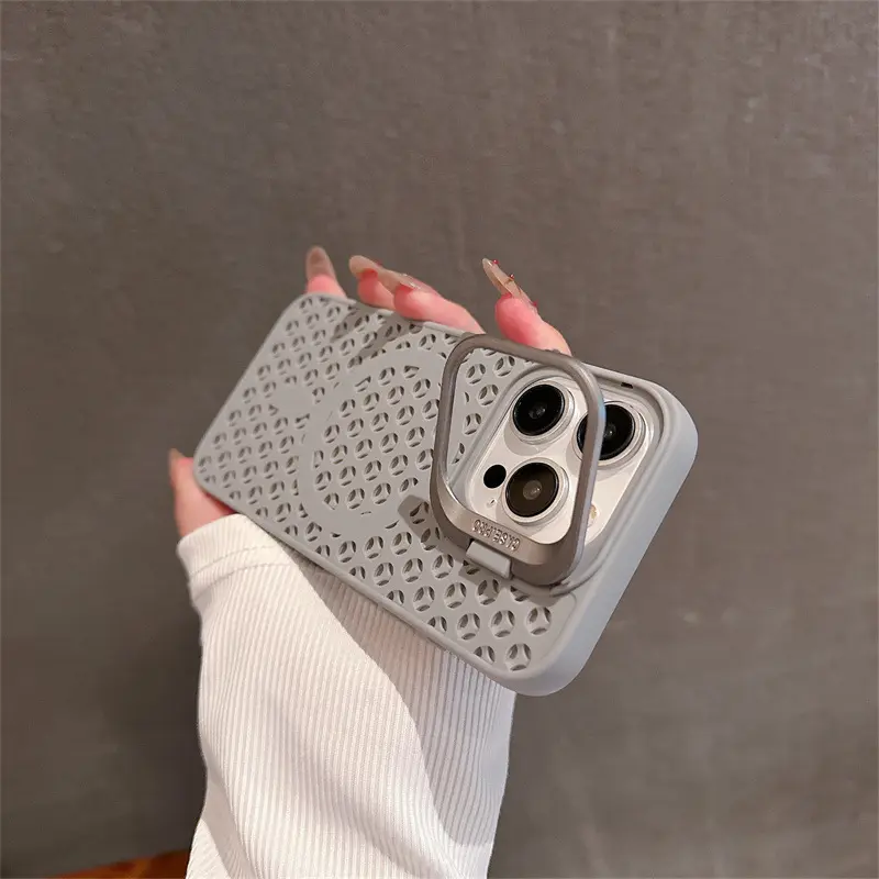 Ốp Điện Thoại Làm Mát Từ Tính, Thiết Kế Sang Trọng, Tương Thích Với iPhone 11, 12, 13, 14, 15 Pro Max Plus, Thoáng Khí, Có Sạc Không Dây, Chống Sốc, Có Giá Đỡ Ống Kính, Phụ Kiện Ốp Lưng 3