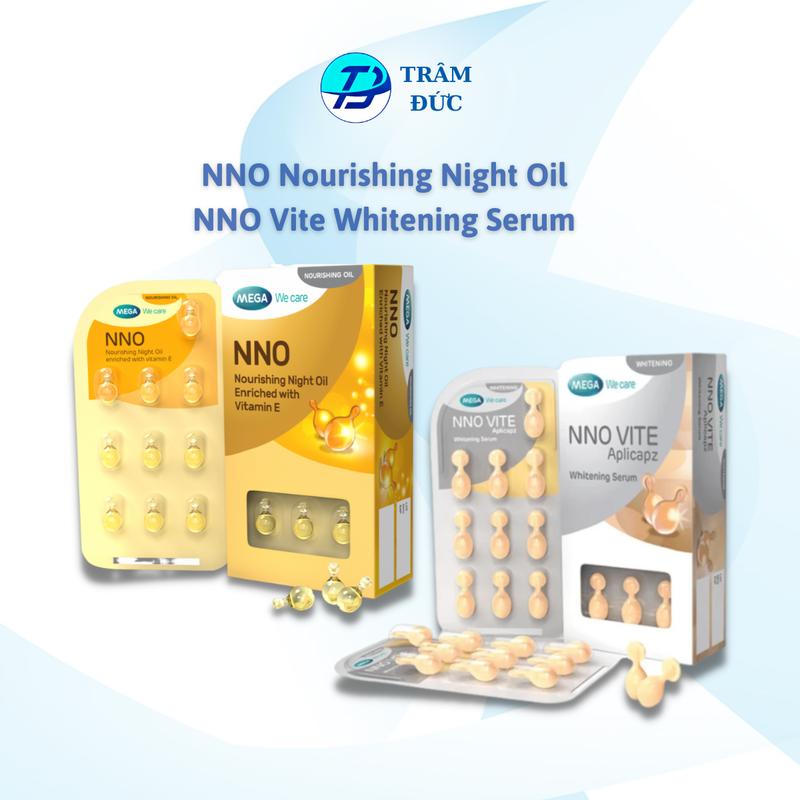 Serum dưỡng da, viên dưỡng da ban đêm NNO - Vitamin C, Vitamin E - NNO VITE/ NNO NOURISHING NIGHT OIL Mega We Care Skincare