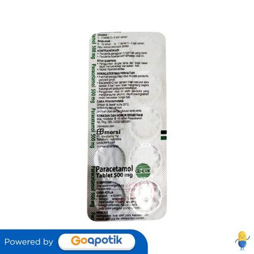 Gambar PARACETAMOL MERSIFARMA 500 MG STRIP 10 TABLET dari Apotek Golden star by GoApotik Kota Administrasi Jakarta Barat Tokopedia