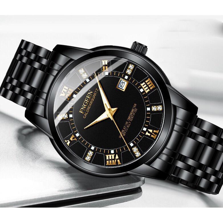  Đồng hồ FNGEEN F11 chính hãng mặt tròn dây thép cao cấp không rỉ đính kim cương viền siêu sang TẶNG DỤNG CẮT DÂY  PIN ĐỒNG HỒ DỰ PHÒNG HỘP ĐỒNG HỒ   số lượng quà tặng giới hạn   