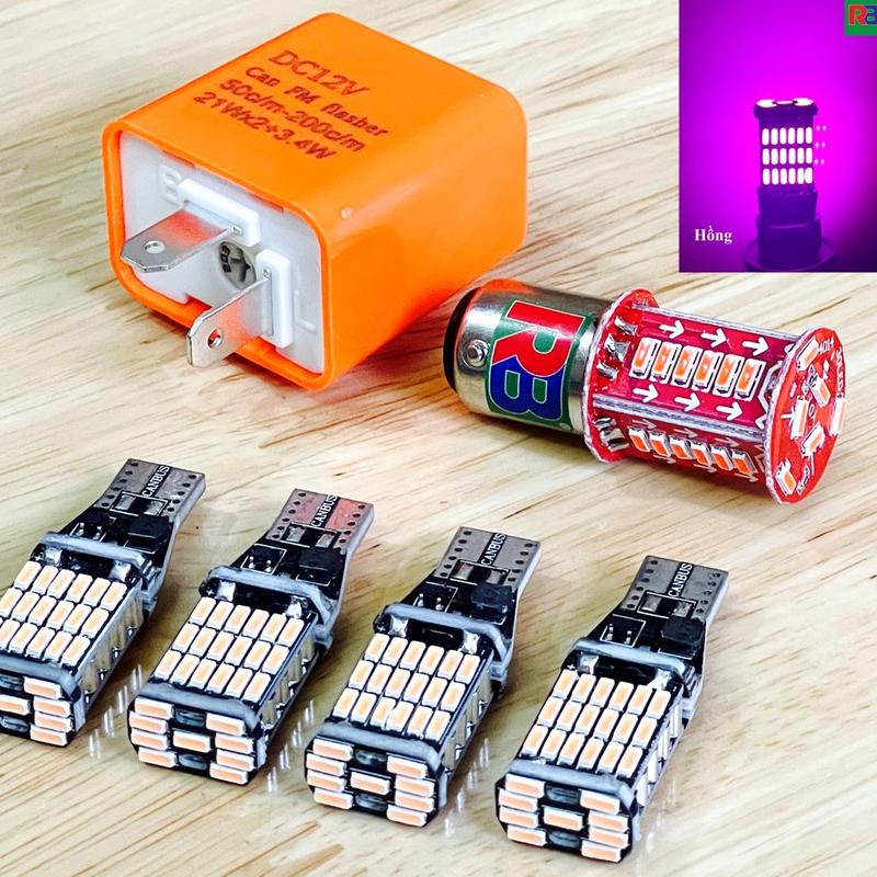 【COMBO 4 BÓNG LED T15 + 1 CỤC CHỚP+ 1 HẬU AUDI 】LẮP XINHAN, DEMI, BÁO RẼ Gắn Satria, Raide, EX 135, Winer v1,Vision, Wave @, Blade, Dream, Sirius, Jupiter, Super cup, A@, Vision, Sh mode, SH nhập... Hiệu Ứng Tiết Kiệm Điện#T15
