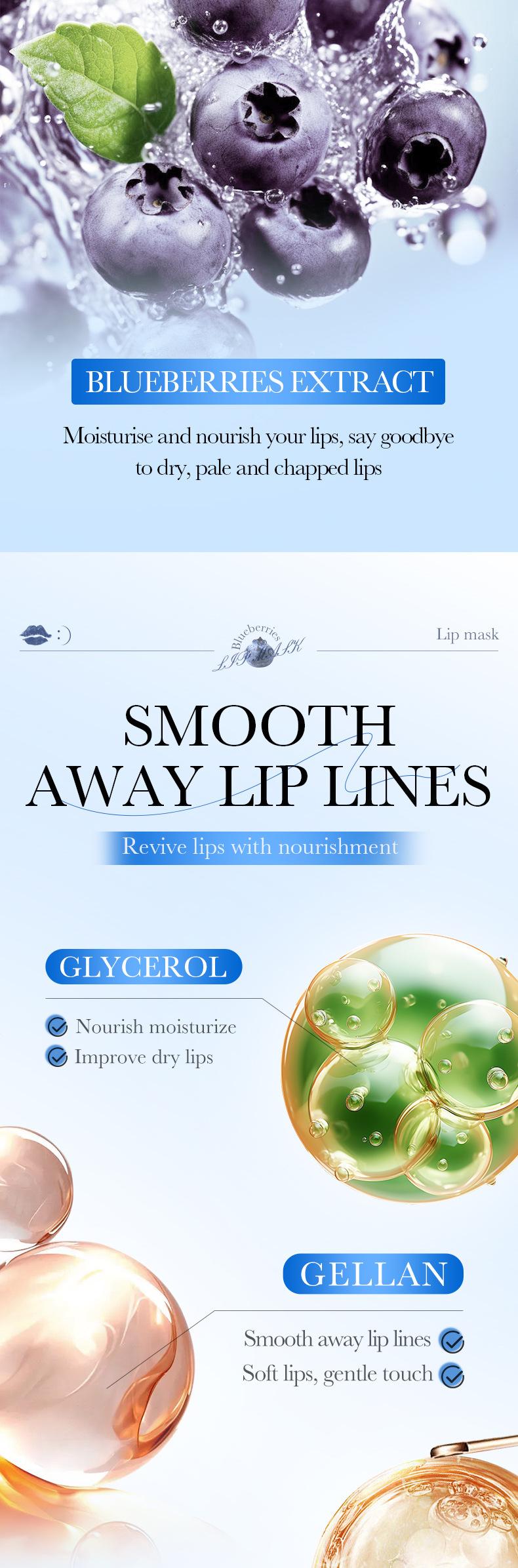 Product Introduction of Mặt Nạ Ngủ Dưỡng Ẩm Cho Môi Việt Quất Mặt Nạ Môi Dạng Thạch Cải Thiện Đường Viền Môi Skincare 4