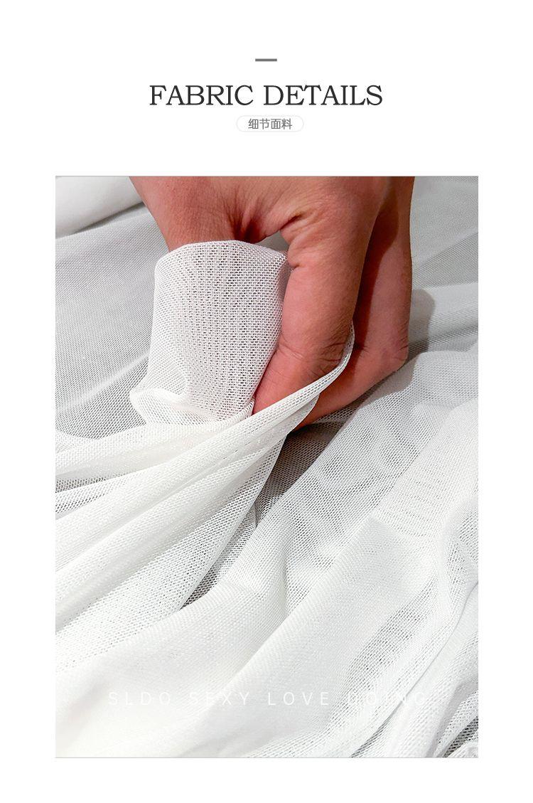 Product Introduction of High Quality in Stock-Limited Offer Sldo Flagship Store French Advanced Sense Long Sleeve Nightgown White Feather Princess Loose Sexy Morning Gowns-TK Hot Sale Quality Certification Womenswear Loungewear Original Nightwear 9