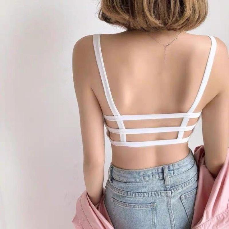 sSÉT 3 CÁI -Áo lá 3 dây - áo lá học sinh - áo bra nữ có mút đệm mỏng vải cotton thấm hút mồ hôi , Áo bra 3 dây có đệm ᵰgực Nữ.áo lá Cotton Top