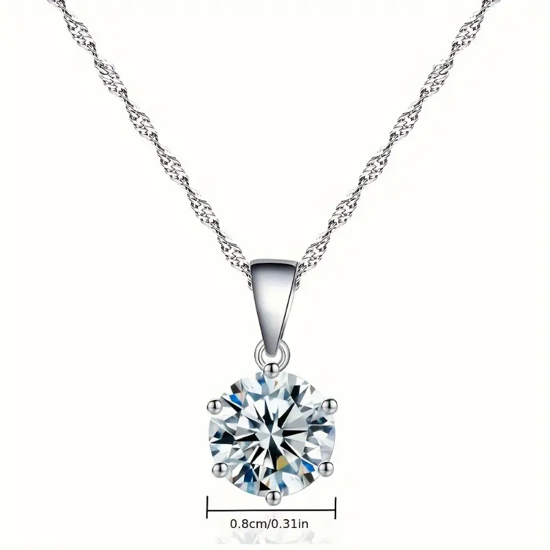 3-Piece 925 Silver Moissanite Jewelry Set, Wedding Party Daily Wear Surprise Gift for Christmas Mother's Day 5