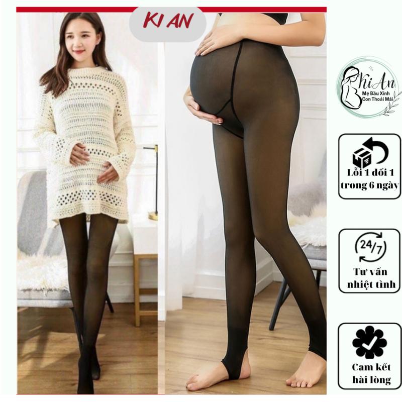 Quần Tất bầu 3D 6S Ki An Quần bầu tất cao cấp chất siêu đẹp️ dầy dặn mềm mịn freesize 40~75kg Váy Bầu Đầm Bầu Voi quần  tất  3d  cho  bầu