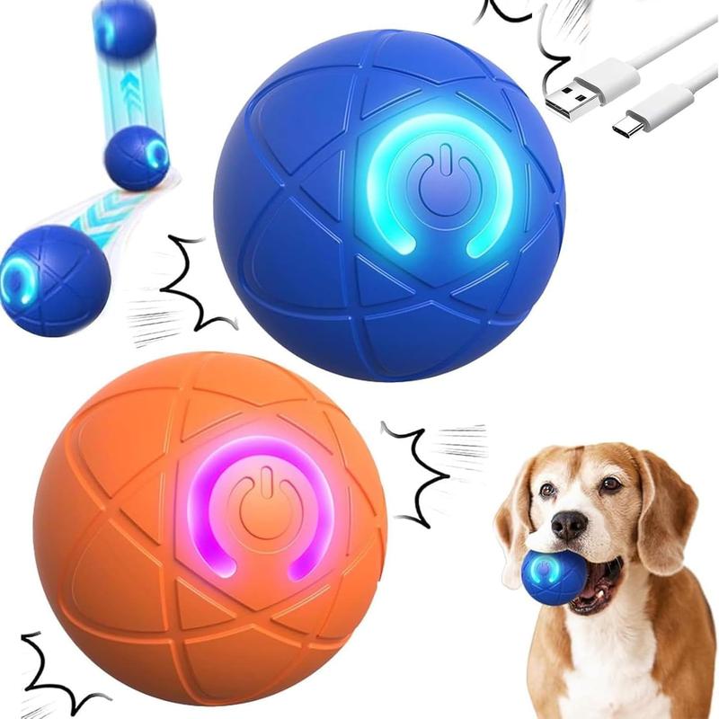 Product Introduction of Interactive Dog Ball Toy, 1 Count USB Rechargeable Automatic Moving Dog Toy Ball, Vibration Dog Ball, Pet Chew Toy, Dog Teething Toy, Dog & Cat Accessories 0