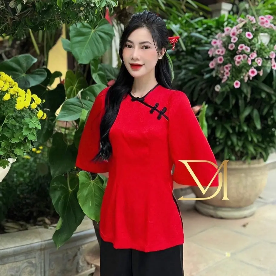 Áo ba ba cách tân cúc tết