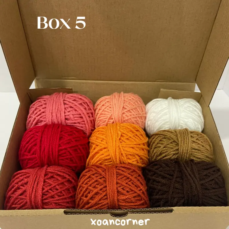 Box len mix màu 10-15gr | Hộp len chiết mix màu sẵn 6