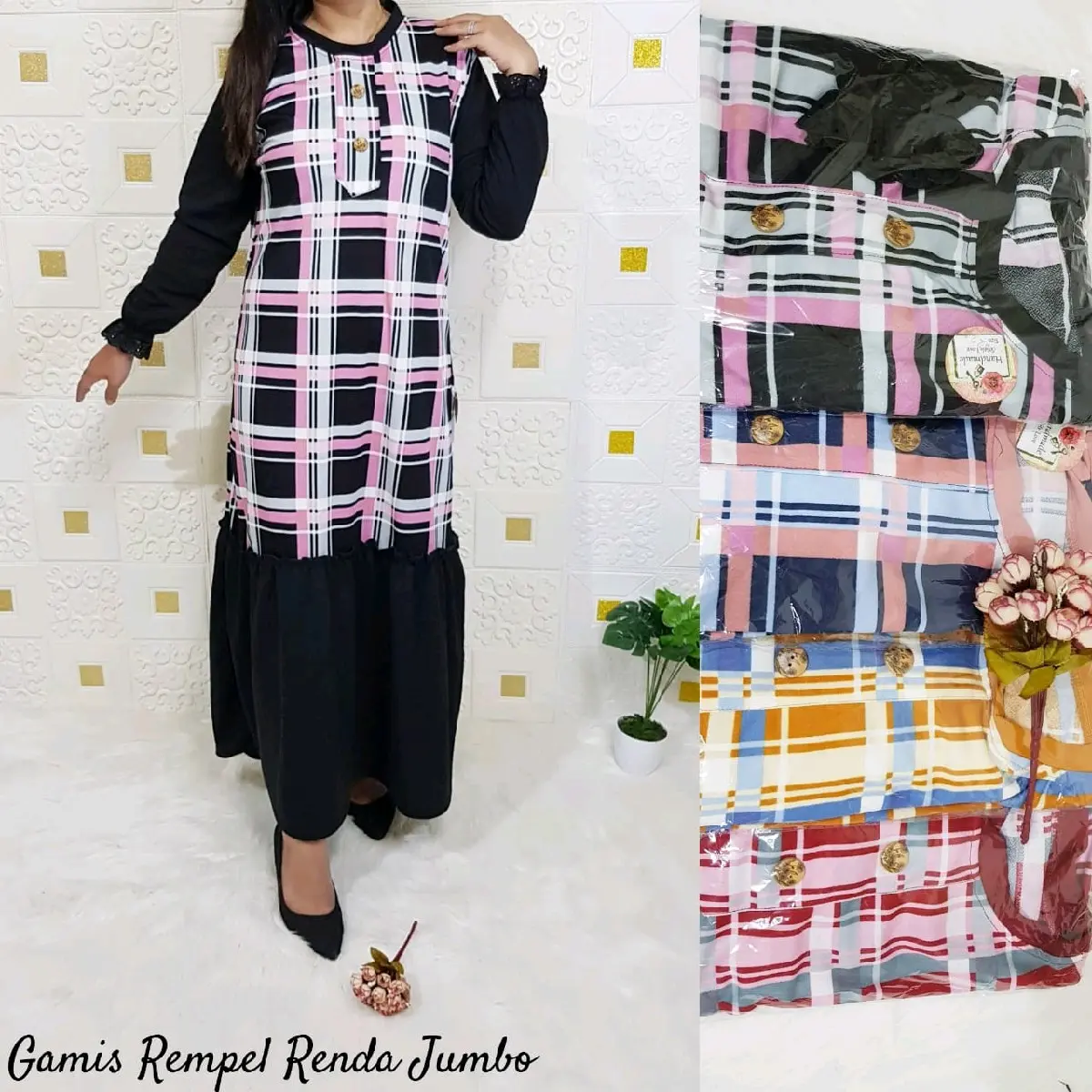 sale gamis bahan foxy