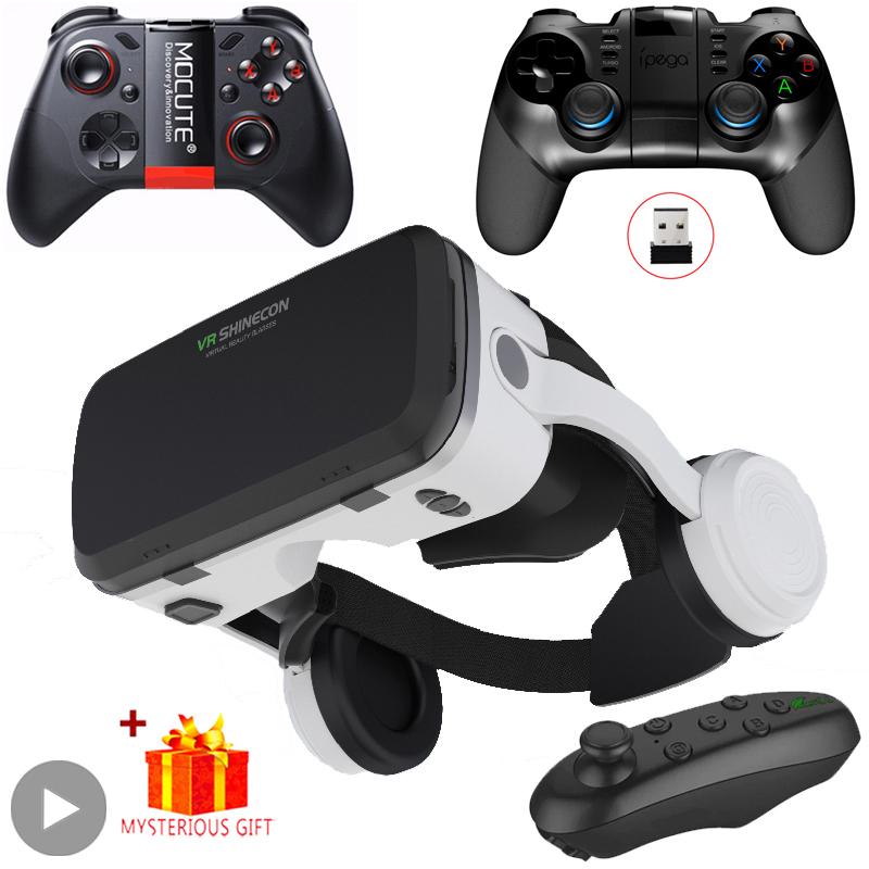 VR Glasses Virtual Reality 3D Helmet Headset Lenses Device Goggles Smartphone Smart Cell Phone Headphone Viar Mobile Game Viewer