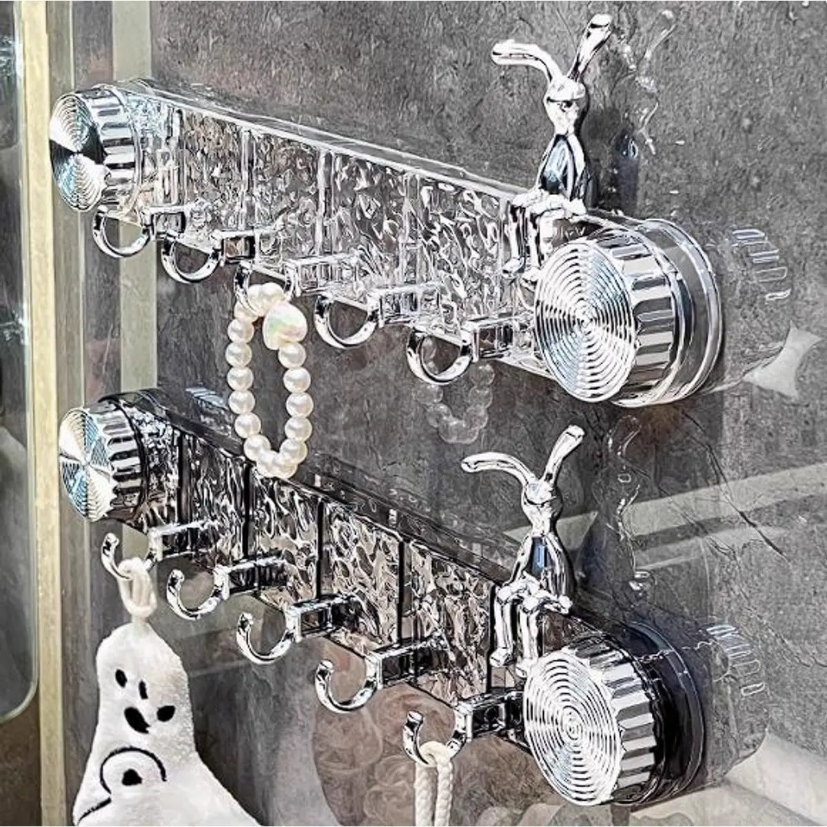 Thanh Móc Treo Quần Áo Hút Chân Không Gắn Tường Nhà Tắm Móc Treo Đồ Đa Năng Chịu Tải Cao keg i kệ  góc
