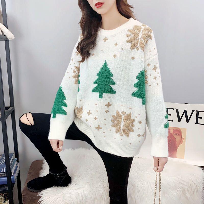 Áo Len Giáng Sinh, Áo Chui Đầu Nữ Phong Cách Hàn Quốc, Dáng Rộng Vừa Vặn, Màu Đỏ, Thích Hợp Cho Mùa Thu Và Mùa Đông, Hàng Mới Về Năm 2024, Áo Len Mặc Bên Ngoài Phong Cách Thường Ngày Áo Hợp Xu hướng Women Top 5