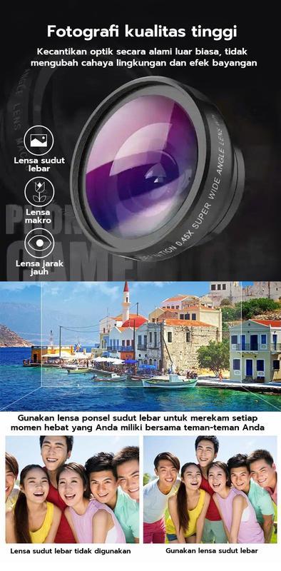 Product Introduction of 2 In 1 Lensa Super Wide Angle Lens Macro Smartphone Aksesoris Lensa Pembesar 12.5X Camera HP Dengan Klip Untuk Handphone Kamera 3