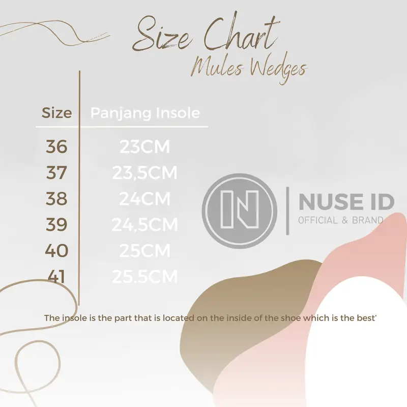 Nuse Id - Mules sandal wedges wanita tinggi 6cm 36-41 Toraja 8